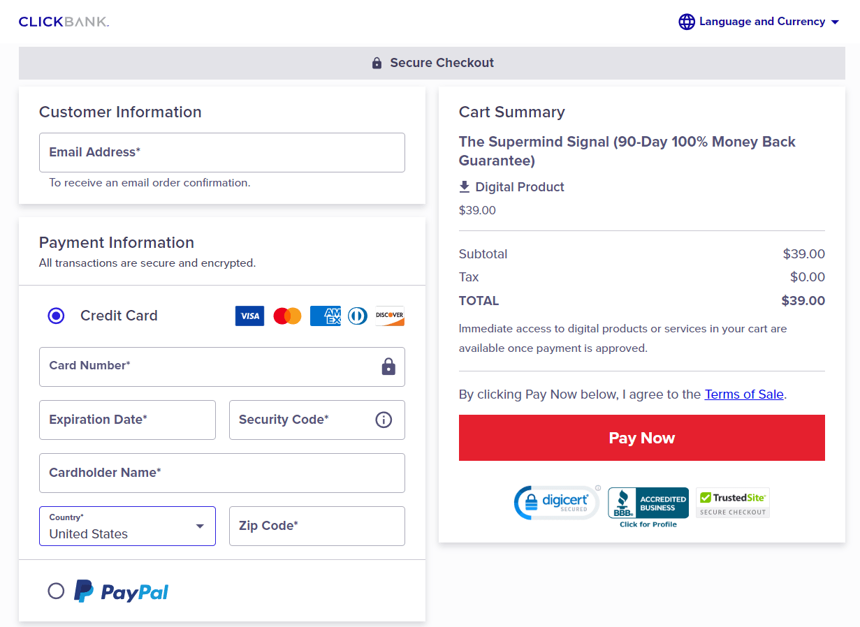 Supermindsignal Order Form
